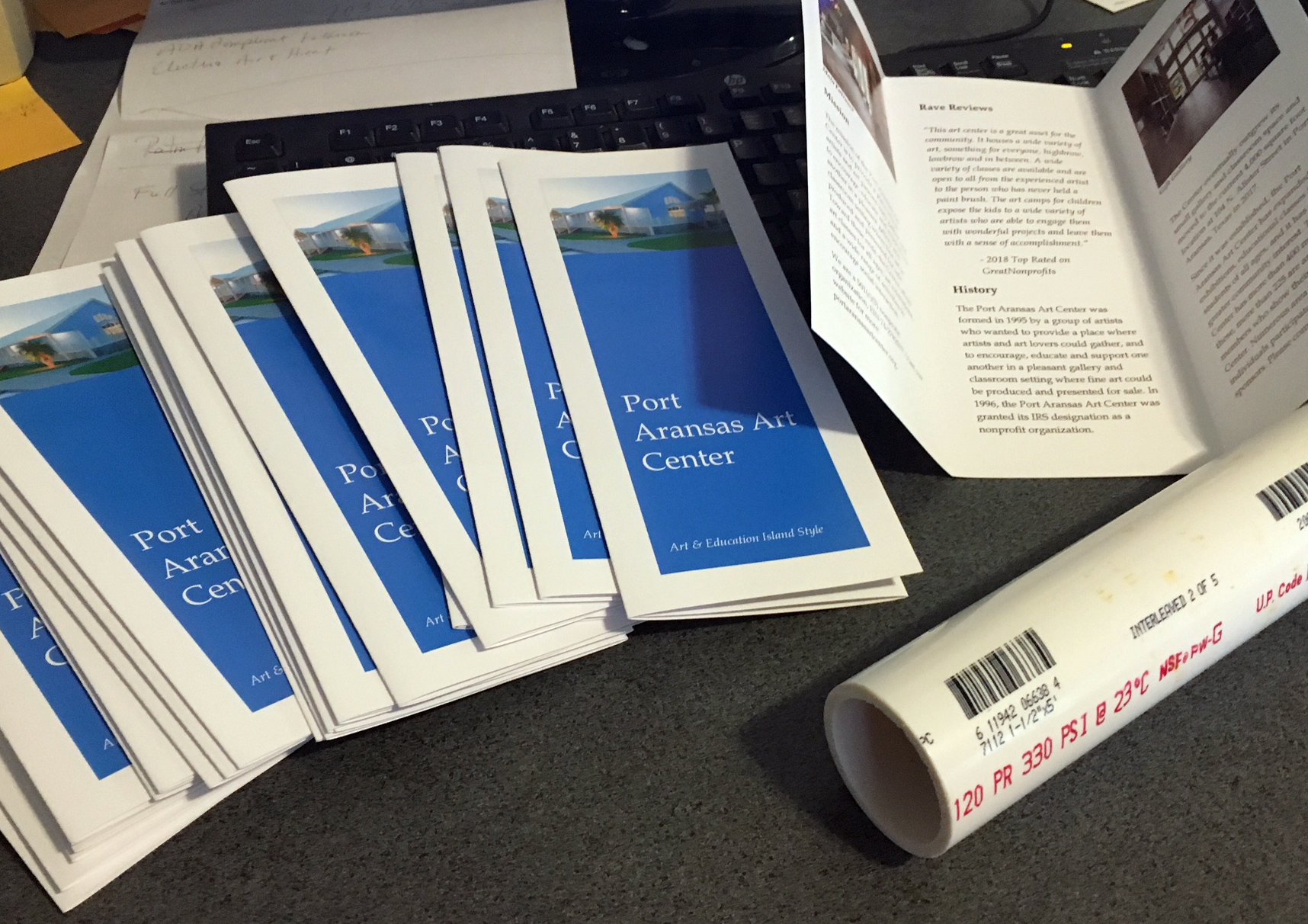 Take Away Brochure Courtesy of a Microsoft Template | Photo by Laura Griffith