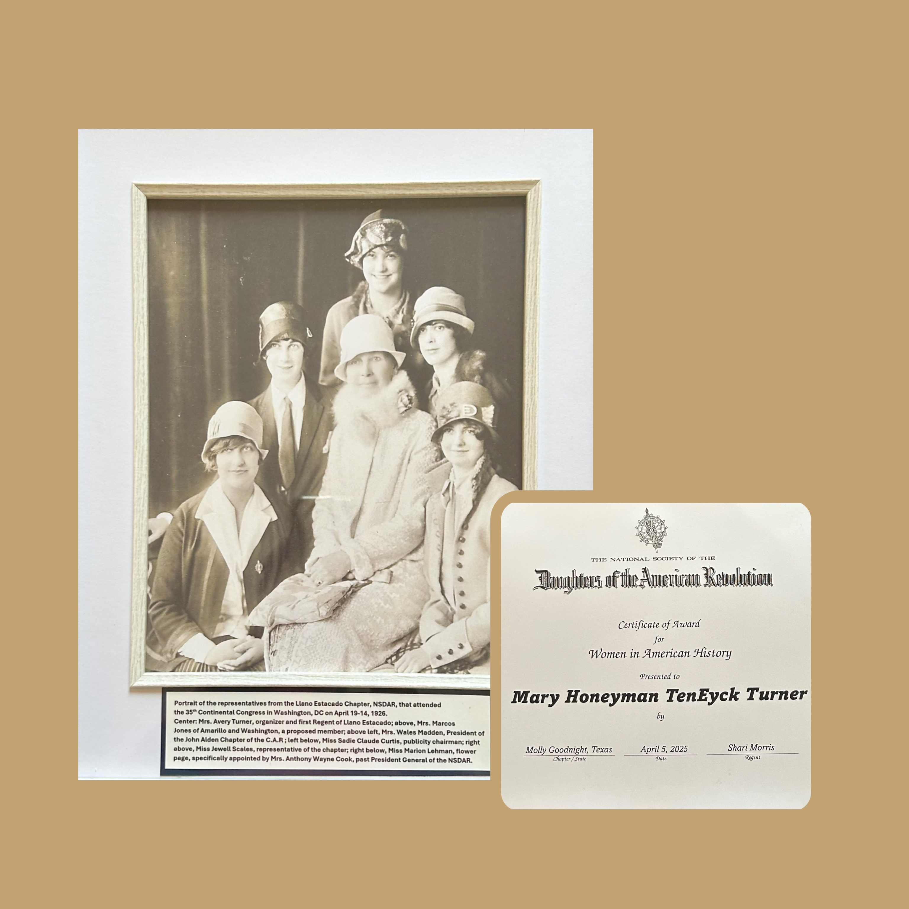 Carolyn and her Great Grand Aunt Mary Honeyman Ten Eyck Turner