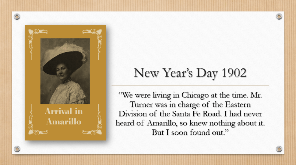 Arrival in Amarillo 1902