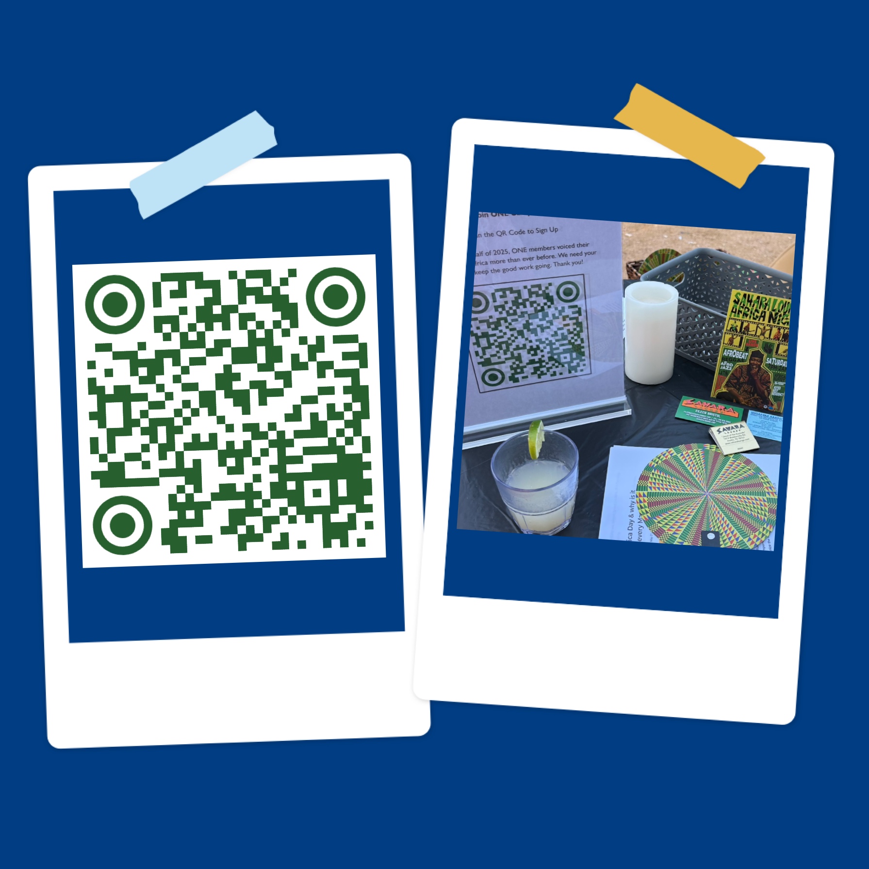 Join ONE Campaign by scanning the QR Code!