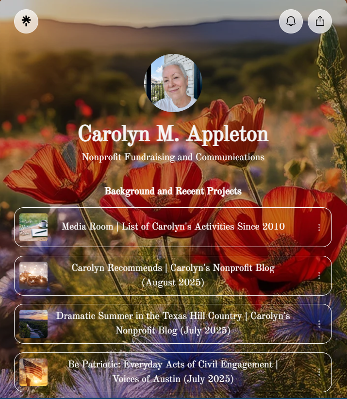 Linktr.ee for Carolyn